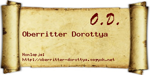 Oberritter Dorottya névjegykártya